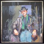 Robert Lenkiewicz (1941-2002) Project 20 Addictive Behaviour, oil on canvas 'A Man In Leather Jacket