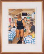 Beryl Cook (1926-2008) 'Elvira's Cafe' signed limited edition print 838/850, overall size 67cm x