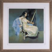 Robert Lenkiewicz (1941-2002) 'Esther Seated' signed limited edition print 239/475, 60cm x 60cm,