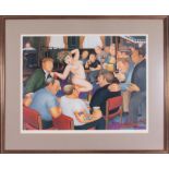 Beryl Cook (1926-2008) 'Lunchtime Refreshment' signed print, stamped KCK, overall size 74cm x