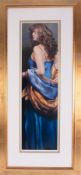 Robert Lenkiewicz (1941-2002) 'Karen In Blue' signed limited edition print 125/475, overall size