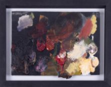 Robert Lenkiewicz (1941-2002) artist palette, restored, 29.50 x 20cm, with certificate of