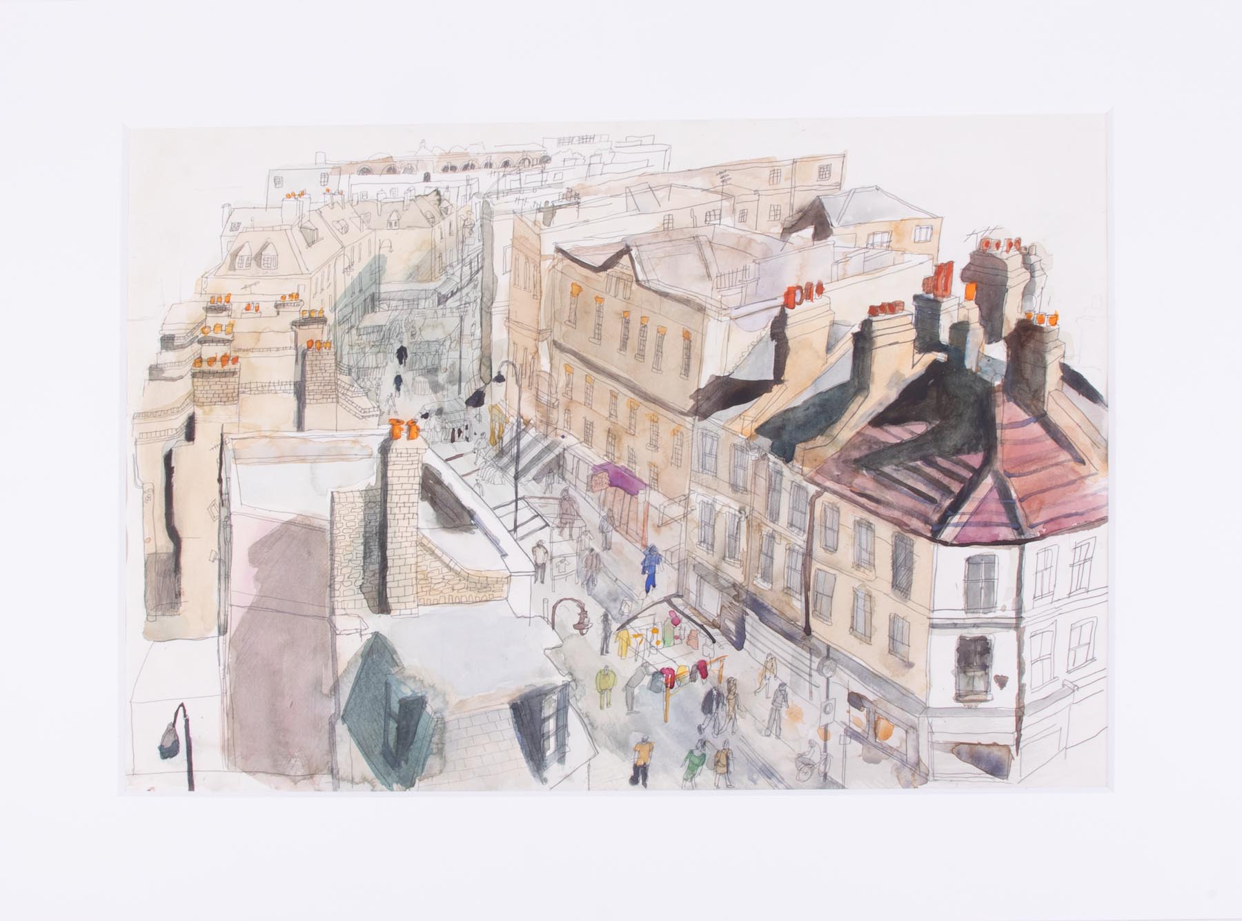 Nicholas Borden, a collection of three original watercolours to include 'Bernard street next - Image 4 of 4