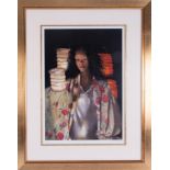 Robert Lenkiewicz (1941-2002) 'Anna With Paper Lanterns' signed limited edition print 493/500.