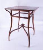 Gillow & Co, Lancaster, an early 20th century walnut occasional table with marquetry inlay, height