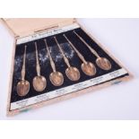 A set of six silver gilt replica anointing spoons the Coronation of George VI and Queen Elizabeth