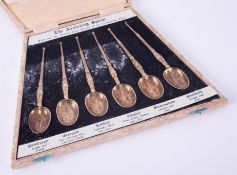 A set of six silver gilt replica anointing spoons the Coronation of George VI and Queen Elizabeth