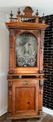 A rare Victorian German Alder coin operated Polyphon music player, with rare large 65.50cm discs,