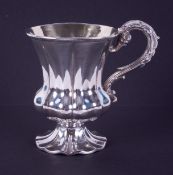 A Victorian silver christening cup, gilt lined with monogram and inscribed July 11th 1908, approx.