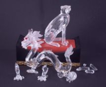 Swarovski Crystal Glass, Annual Edition 1997 Fabulous Creatures 'The Dragon' (damaged), boxed