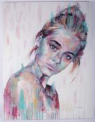 David Rees, 'Harlequin Dream' signed limited edition print on canvas number 78/95, with