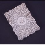 An Edwardian silver card case, Birmingham hallmark, letter h 1907-8, maker mark S&H, approx 1.71oz.