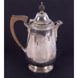A silver coffee pot, rubbed hallmarks, height 23cm, 16.50oz.