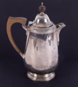 A silver coffee pot, rubbed hallmarks, height 23cm, 16.50oz.