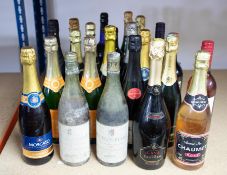 A collection of mixed wines including Cava 'Don Cristobal', Moscato 'Camoli', etc.