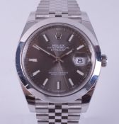 Rolex, a gentleman's Rolex Oyster Perpetual Datejust, stainless steel, chronometer, jubilee