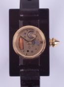 Gucci, a vintage Gucci gold skeletal dial plexiglass bangle watch with gold stud detailing, 24mm x