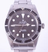 Rolex, a rare 1958 Gents Oyster Perpetual Submariner 5508 watch with serial No 361668. Stainless