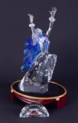 Swarovski Crystal Glass, 'Isadora' with name plaque and stand, boxed.