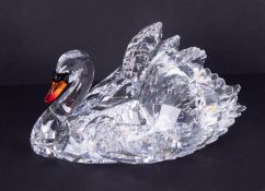 Swarovski Crystal Glass, a beautiful 'Graceful Swan', boxed. Previously referred to as the Sparkling