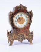 A 19th Century French Boulle clock, height 24cm.