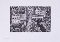 Eric Ravilious, Hull's Mill, etching, 62/150, purchased from Jennings Fine Art 2006.