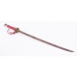 A Japanese samurai sword, length including handle 97cm, lacks scabbard.