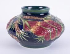 Moorcroft, a limited edition Malahide squat vase, height 18cm.