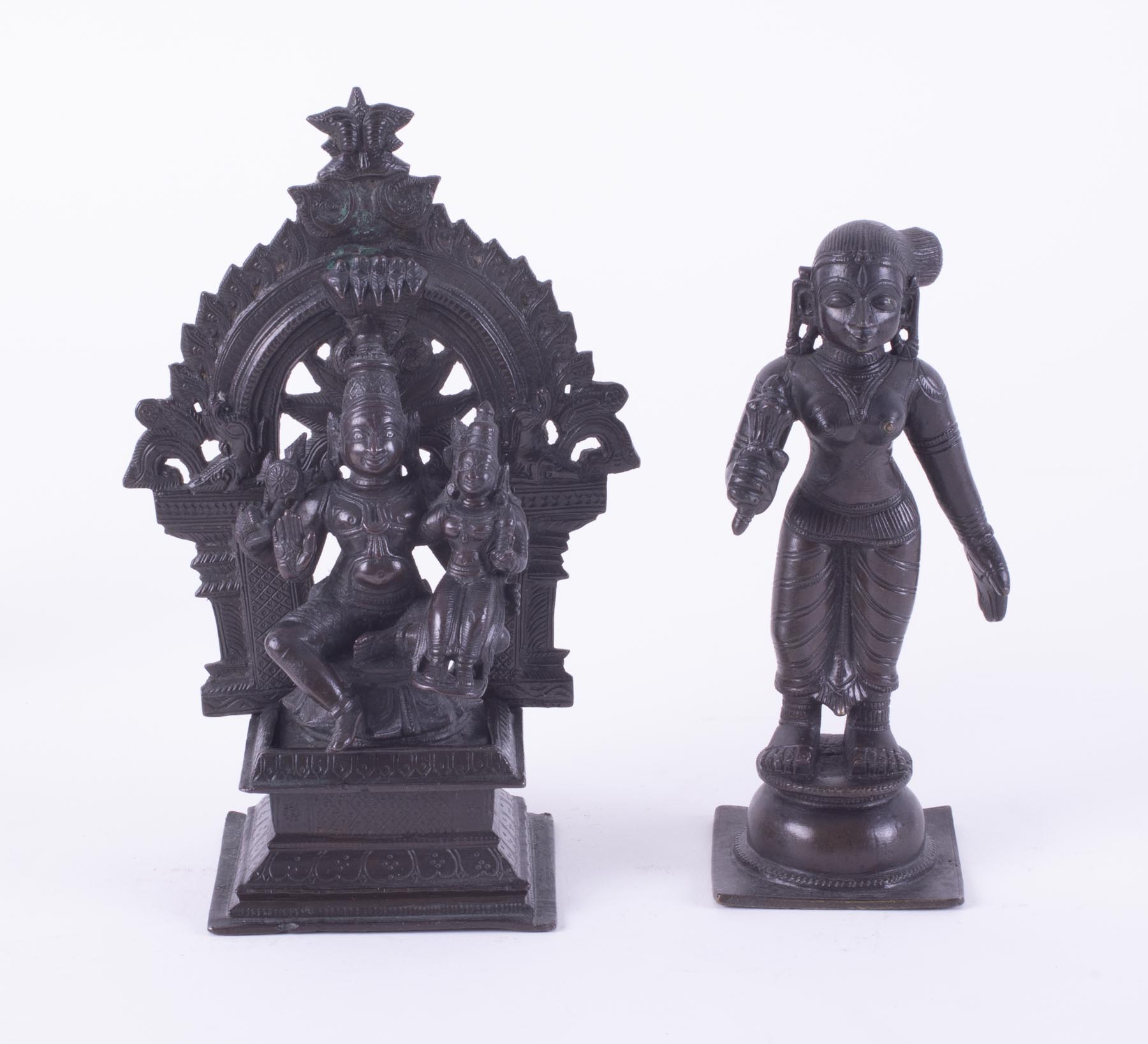 Eight bronze deity figures, tallest 20cm. - Image 8 of 9