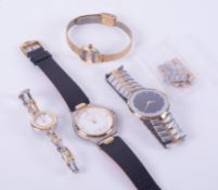 Four wristwatches to include a Paolo Gucci quartz watch LPG217G (and spare links), Catena quartz