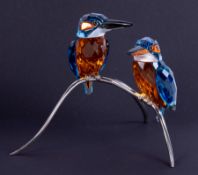 Swarovski Crystal Glass, 'Kingfisher, Blue Turquoise' (945090), boxed.