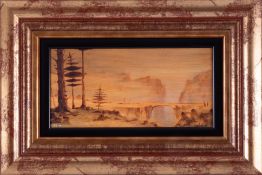 Seth Garland, 'Landscape Study, 2002' signed oil on board, signed and titled to reverse, 14cm x