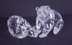 Swarovski Crystal Glass, 'Grizzly' boxed and a 'Polar Bear', boxed.