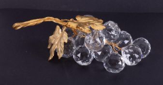 Swarovski Crystal Glass, 'Gold Grapes', unboxed.