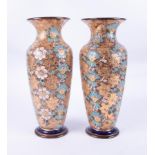 A pair of Doulton slater vases, height 40cm.