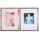 Beckwith, a pair of watercolours, anatomical figure studies, circa 1980's, signed, 26cm x 18cm,