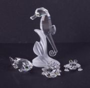 Swarovski Crystal Glass, a small collection including 'Seahorse', 'Frog' etc, boxed.