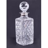 An Elizabeth II silver and glass decanter with stopper, Birmingham hallmark, date circa 1979, makers