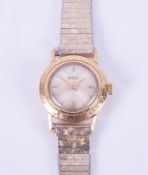 Ernest Borel, a ladies vintage 18ct gold cased Ernest Borel manual wind wristwatch with a