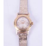 Ernest Borel, a ladies vintage 18ct gold cased Ernest Borel manual wind wristwatch with a