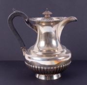 A Geo. V silver coffee pot, half fluted body, London hallmark, circa 1913-14, makers mark C.S &