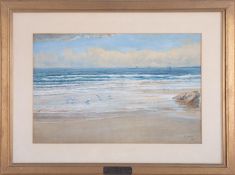 W.Darton, watercolour 'Seascape' signed and dated 1898, 29cm x 45cm, framed and glazed, together