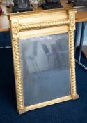 A 19th century gilt frame mantle mirror, height 87cm and width 73cm.