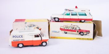 Dinky Toys 'Superior Cadillac Ambulance' No.267 and a Dinky Toys 'Police Accident Unit' No.287,