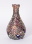 An Okra glass vase 'Woodland', height 23cm, boxed.