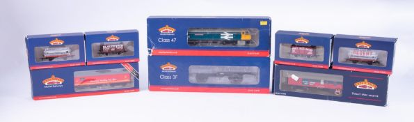 A collection of Bachmann OO Gauge including 31-625Z class 3F 43586 BR black late crest, 31-650 class