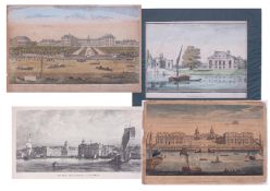 A collection of various 19th Century engraved prints and other artwork including views of