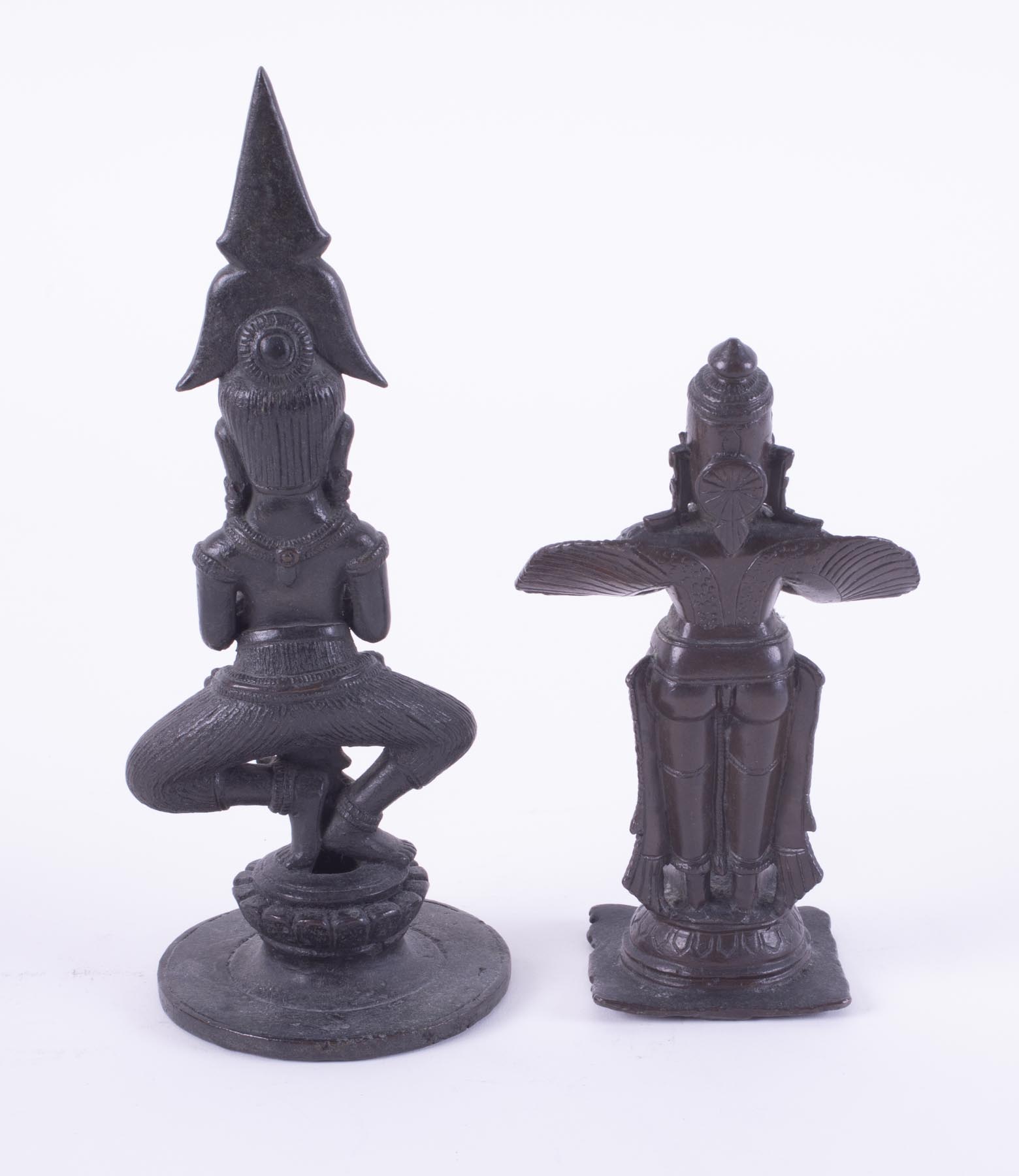 Eight bronze deity figures, tallest 20cm. - Image 7 of 9