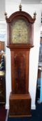 A Georgian long case clock, the dial inscribed Benjamin Reed (1775-1797), Plymouth, with pendulum,