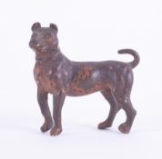 A small bronze dog, possibly Austrian, height 4cm.